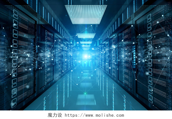 服务器中心服务器中的连接网络 数据中心室存储系统 3